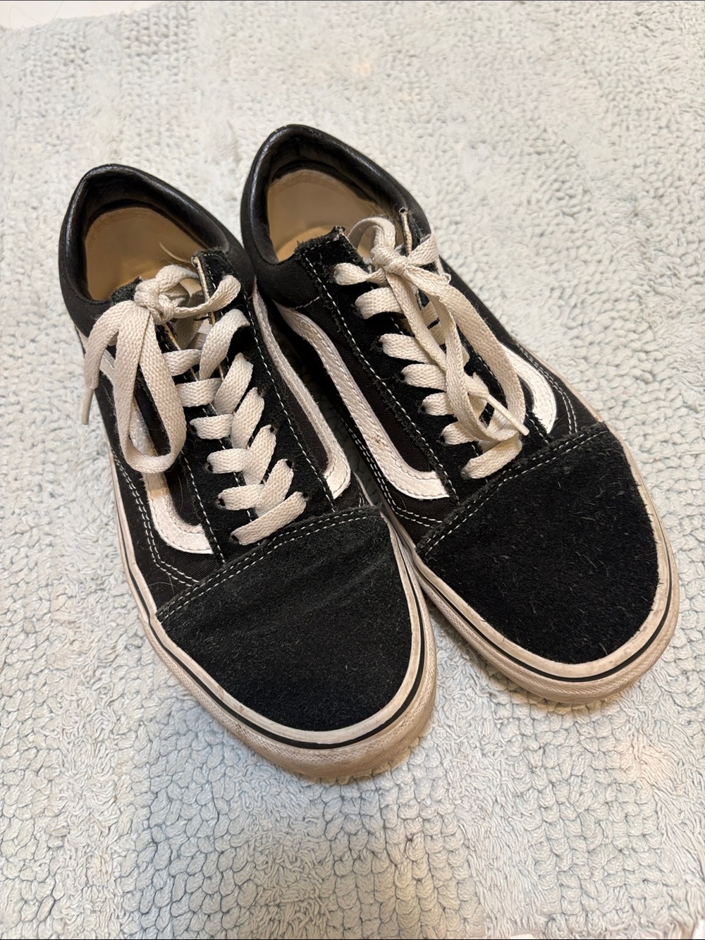 Vans Black and White Old Skool Lace-Up Sneakers